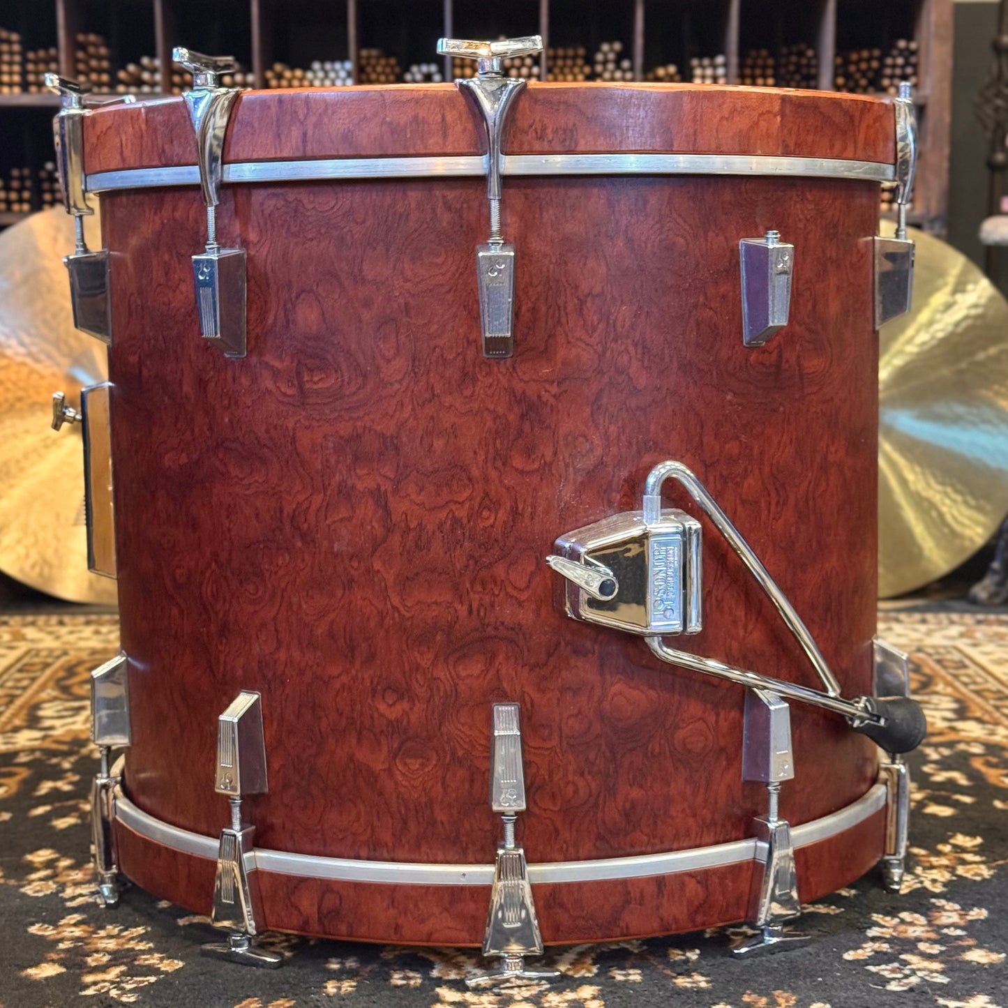 VINTAGE 1980's Sonor 18x22 Signature Horst Link Heavy Beech Shell Bass Drum in African Bubinga