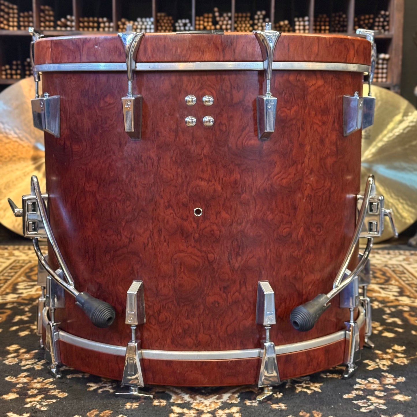 VINTAGE 1980's Sonor 18x22 Signature Horst Link Heavy Beech Shell Bass Drum in African Bubinga