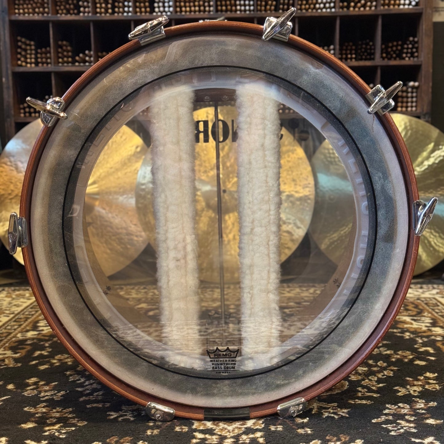 VINTAGE 1980's Sonor 18x22 Signature Horst Link Heavy Beech Shell Bass Drum in African Bubinga
