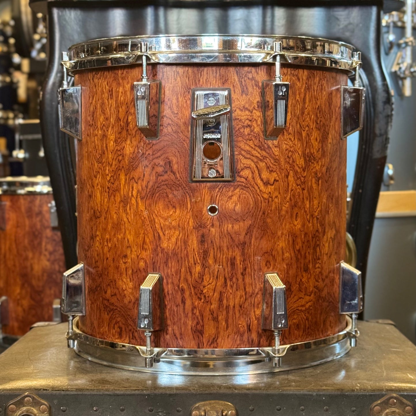 VINTAGE 1980's Sonor 14x14 Signature Horst Link Heavy Beech Shell Tom in African Bubinga