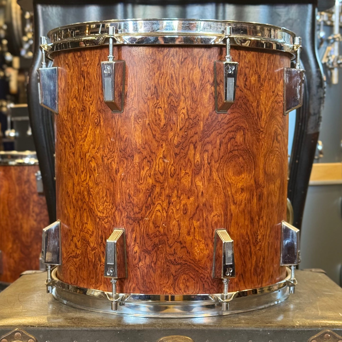 VINTAGE 1980's Sonor 14x14 Signature Horst Link Heavy Beech Shell Tom in African Bubinga