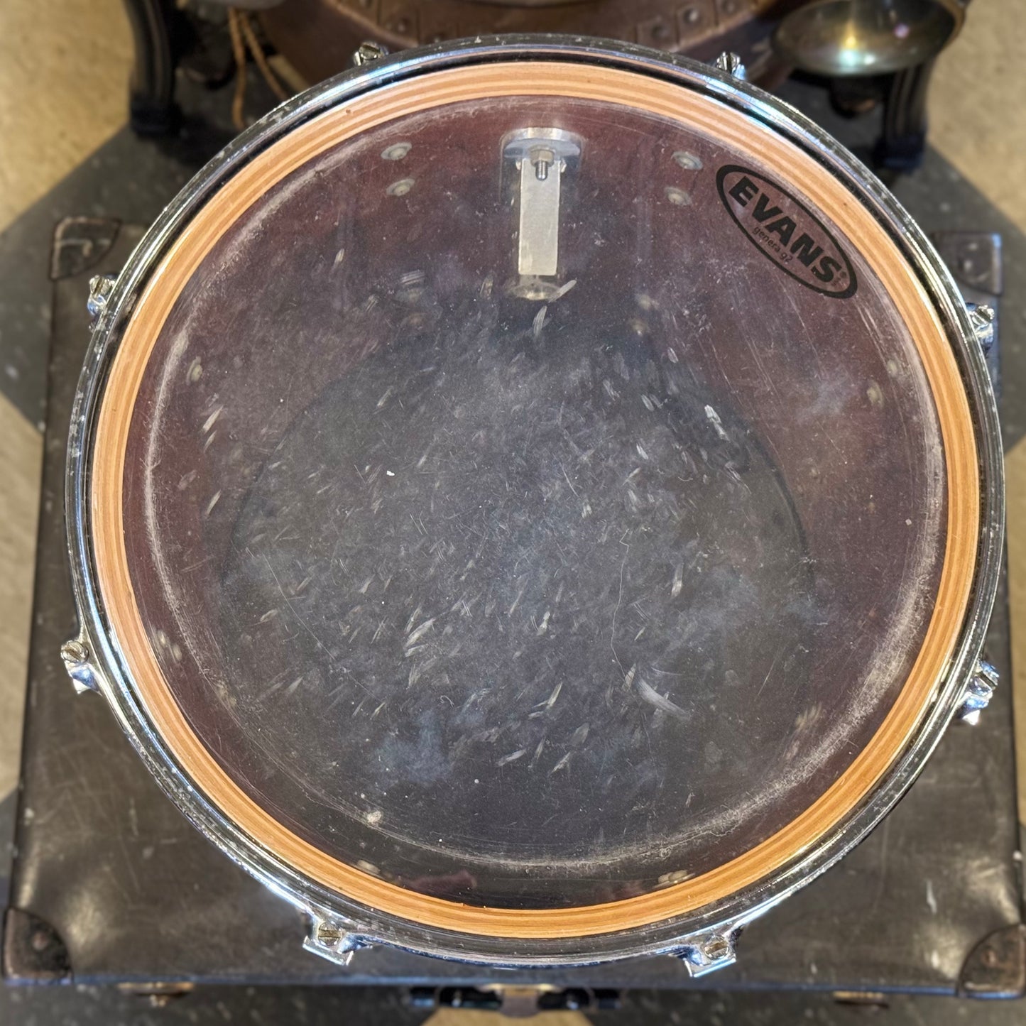 VINTAGE 1980's Sonor 14x14 Signature Horst Link Heavy Beech Shell Tom in African Bubinga