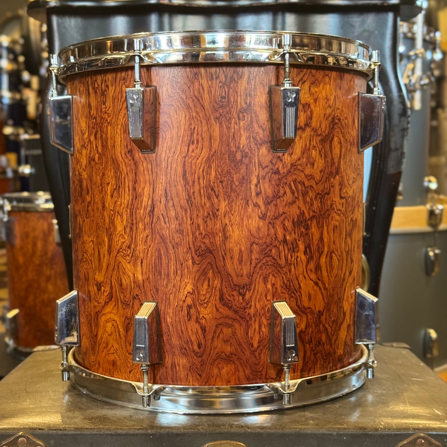 VINTAGE 1980's Sonor 14x14 Signature Horst Link Heavy Beech Shell Tom in African Bubinga