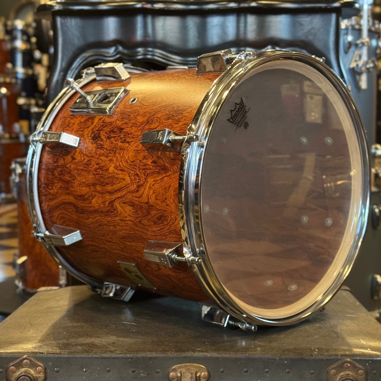 VINTAGE 1980's Sonor 14x14 Signature Horst Link Heavy Beech Shell Tom in African Bubinga