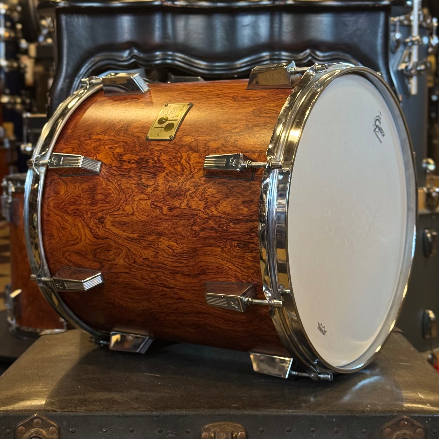 VINTAGE 1980's Sonor 14x14 Signature Horst Link Heavy Beech Shell Tom in African Bubinga