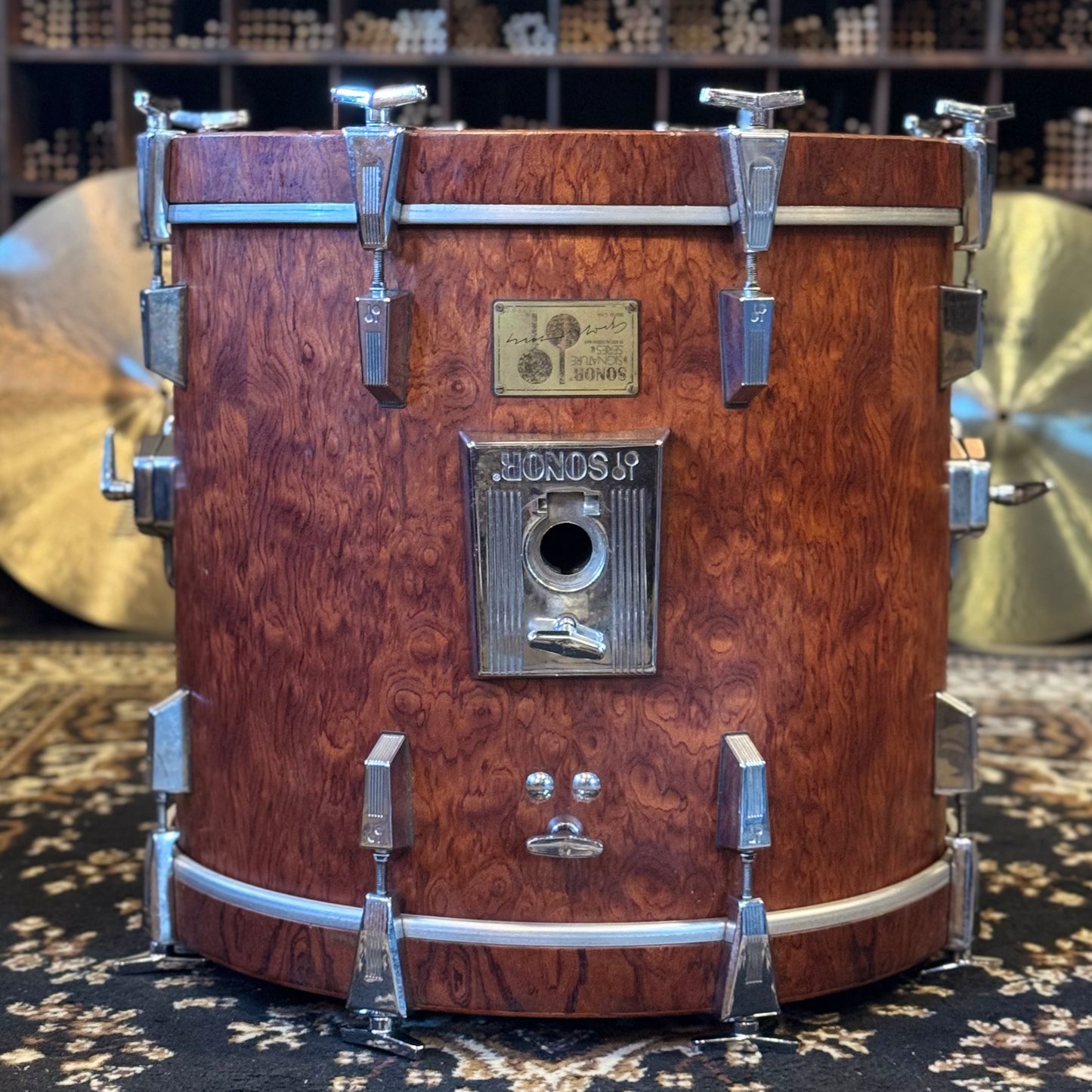 VINTAGE 1980's Sonor 17x20 Signature Horst Link Heavy Beech Shell Bass Drum in African Bubinga