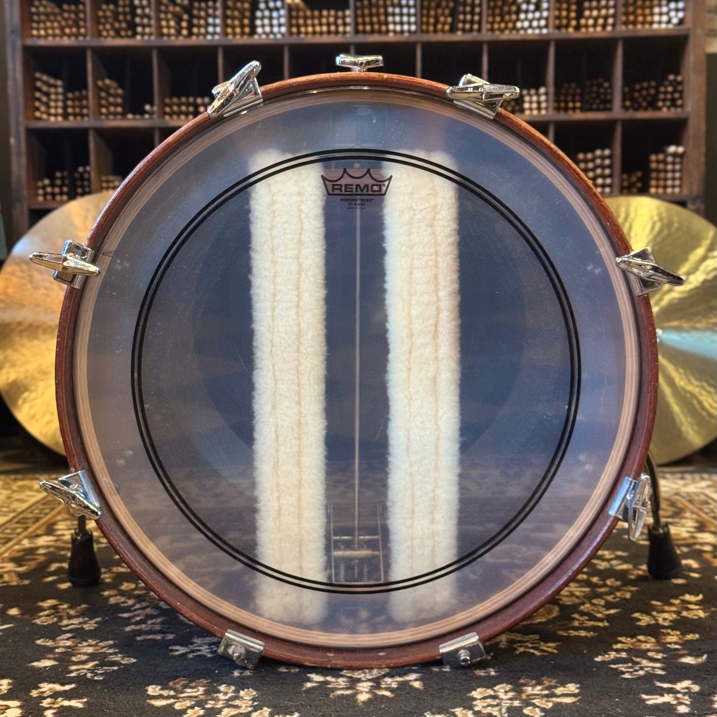 VINTAGE 1980's Sonor 17x20 Signature Horst Link Heavy Beech Shell Bass Drum in African Bubinga