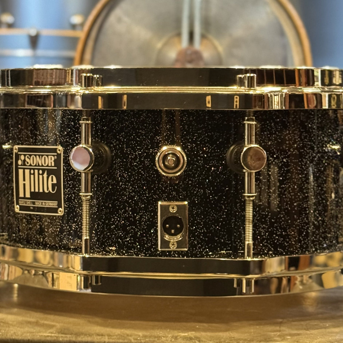 VINTAGE 1980's Sonor 5.75x14 Hilite Snare in Black Diamond