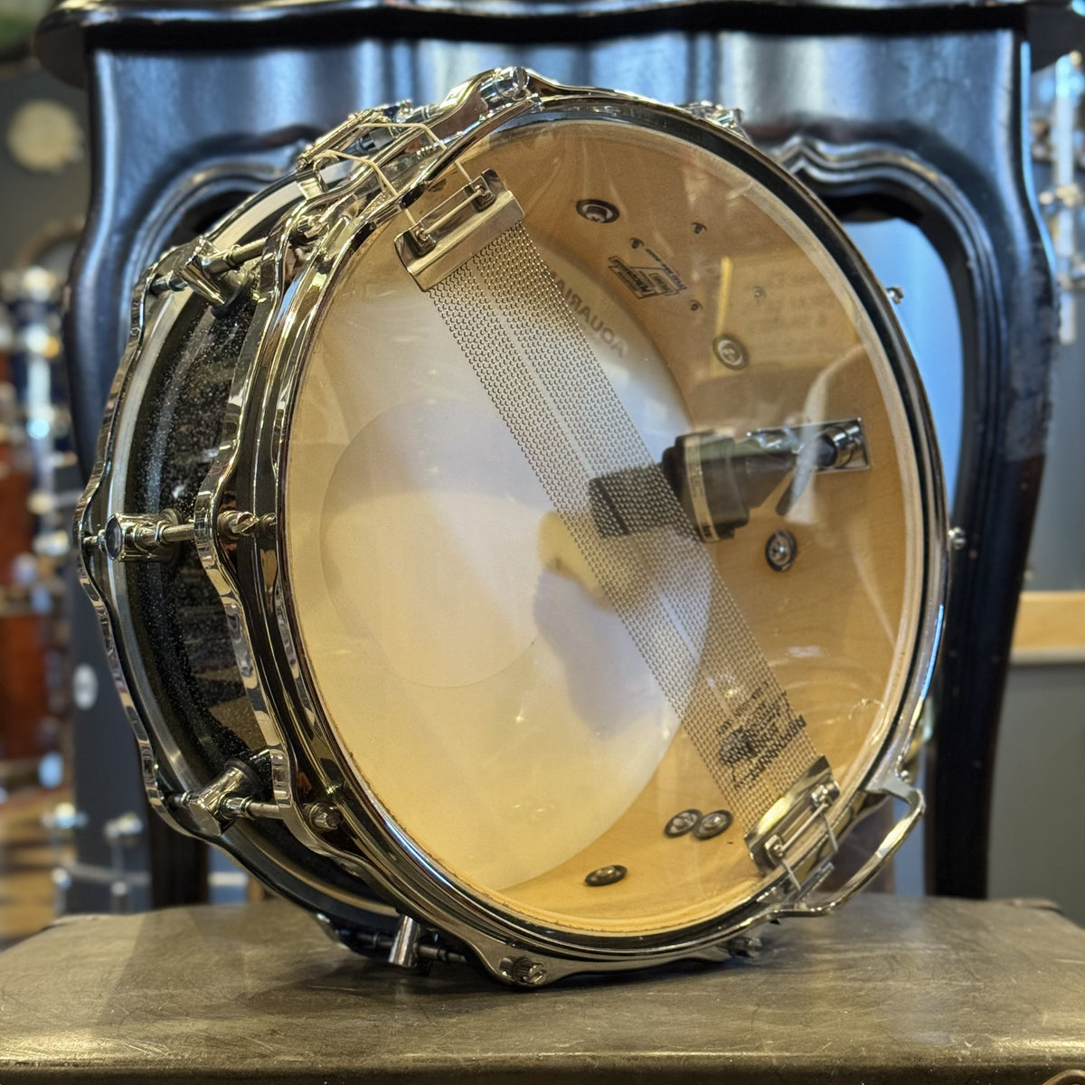 VINTAGE 1980's Sonor 5.75x14 Hilite Snare in Black Diamond
