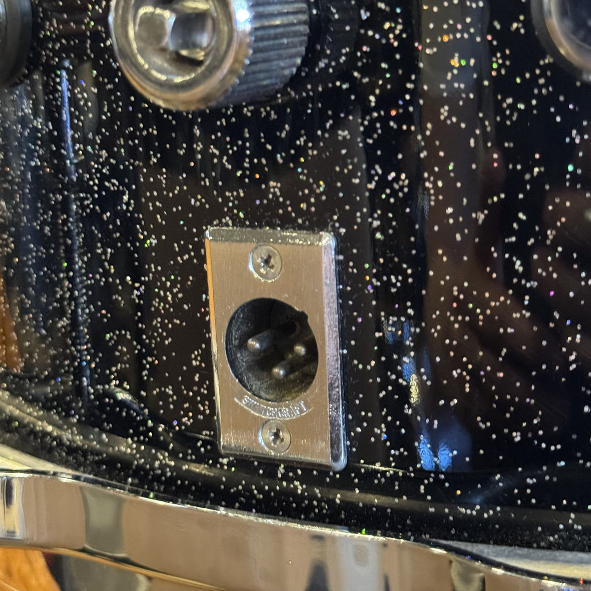 VINTAGE 1980's Sonor 5.75x14 Hilite Snare in Black Diamond