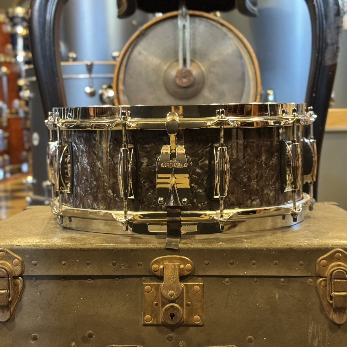 USED Gretsch 5.5x14 Brooklyn Snare Drum in Deep Black Marine Pearl