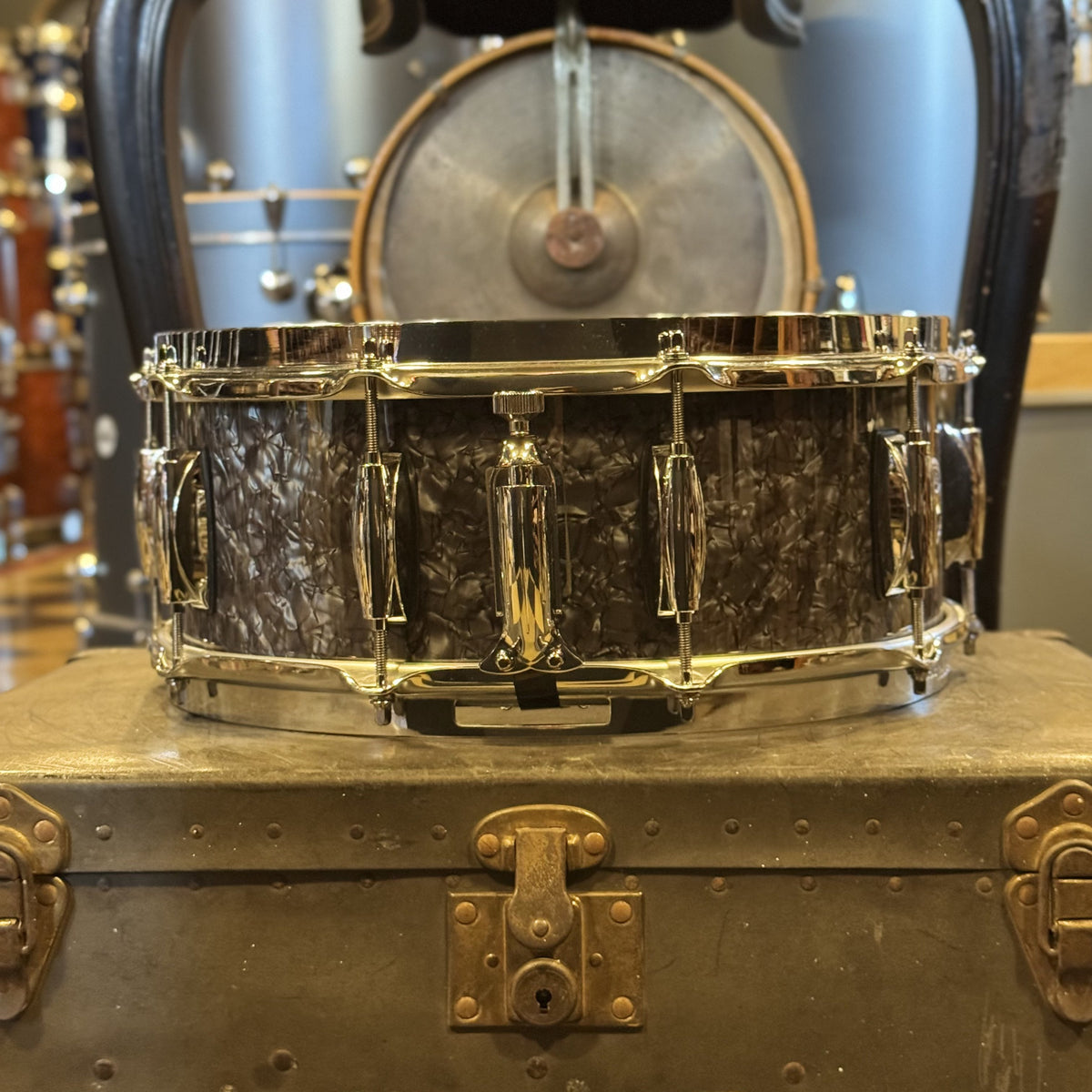 USED Gretsch 5.5x14 Brooklyn Snare Drum in Deep Black Marine Pearl