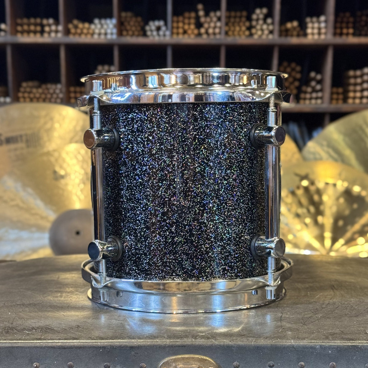 VINTAGE 1980's Sonor 8x8 Hilite Tom in Black Diamond