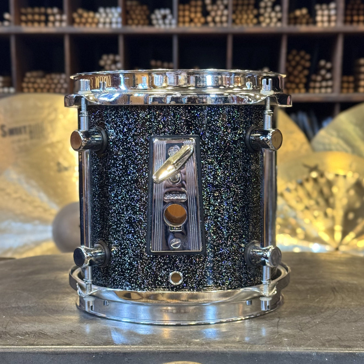 VINTAGE 1980's Sonor 8x8 Hilite Tom in Black Diamond