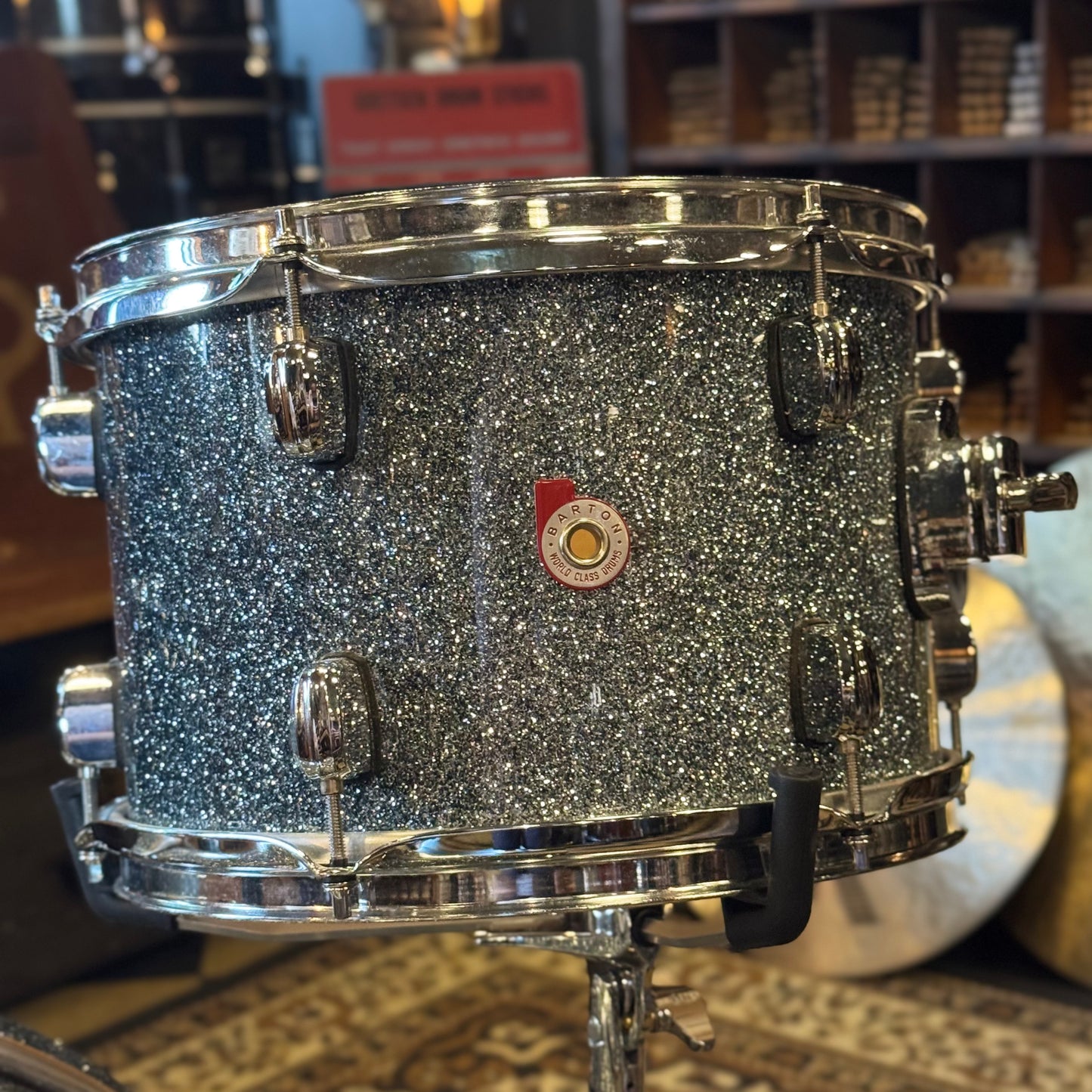 USED Barton Landrum Series Drum Set in Blue Sparkle - 14x20, 8x12, 14x14