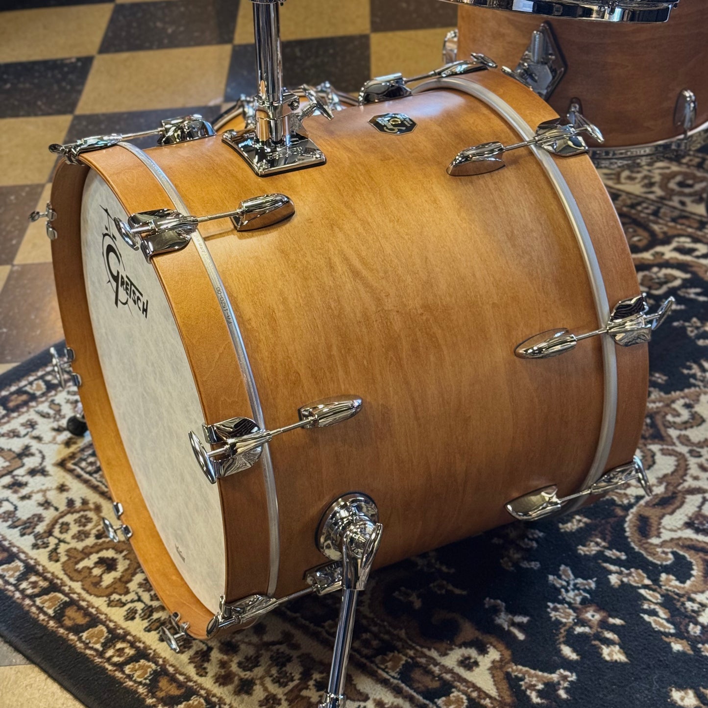 (Custom Order) Gretsch USA Custom in Satin Classic Maple w/ Stop Sign Badges