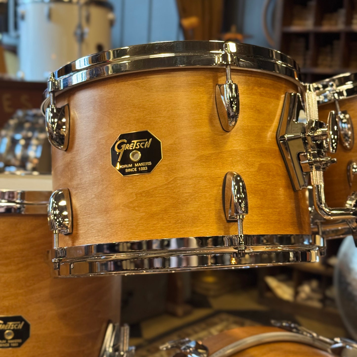 (Custom Order) Gretsch USA Custom in Satin Classic Maple w/ Stop Sign Badges