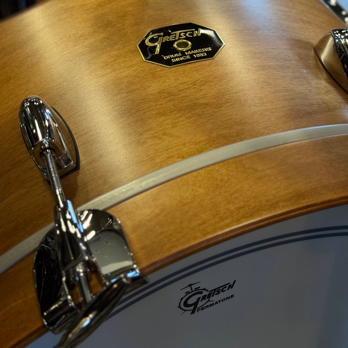 (Custom Order) Gretsch USA Custom in Satin Classic Maple w/ Stop Sign Badges