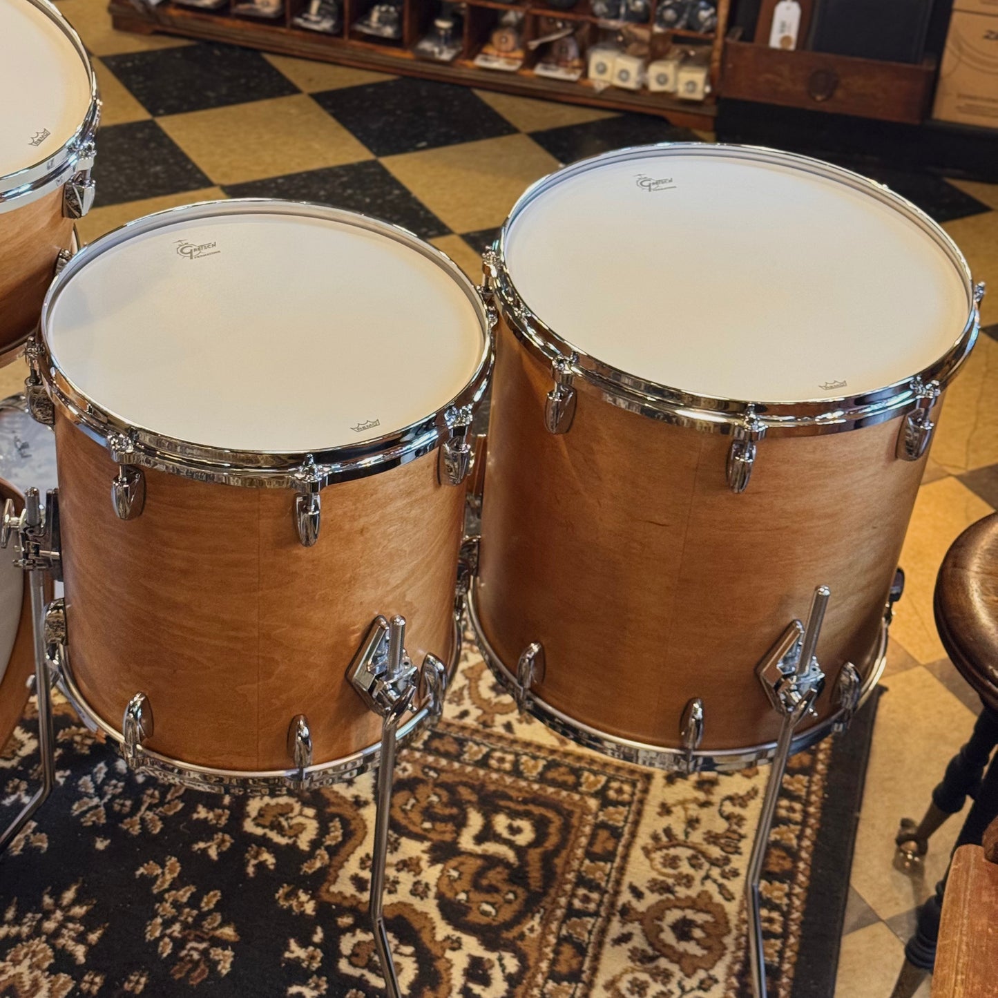 (Custom Order) Gretsch USA Custom in Satin Classic Maple w/ Stop Sign Badges