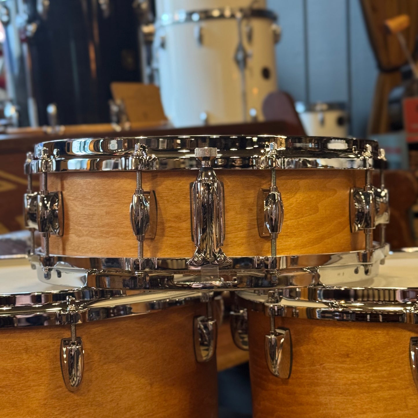 (Custom Order) Gretsch USA Custom in Satin Classic Maple w/ Stop Sign Badges