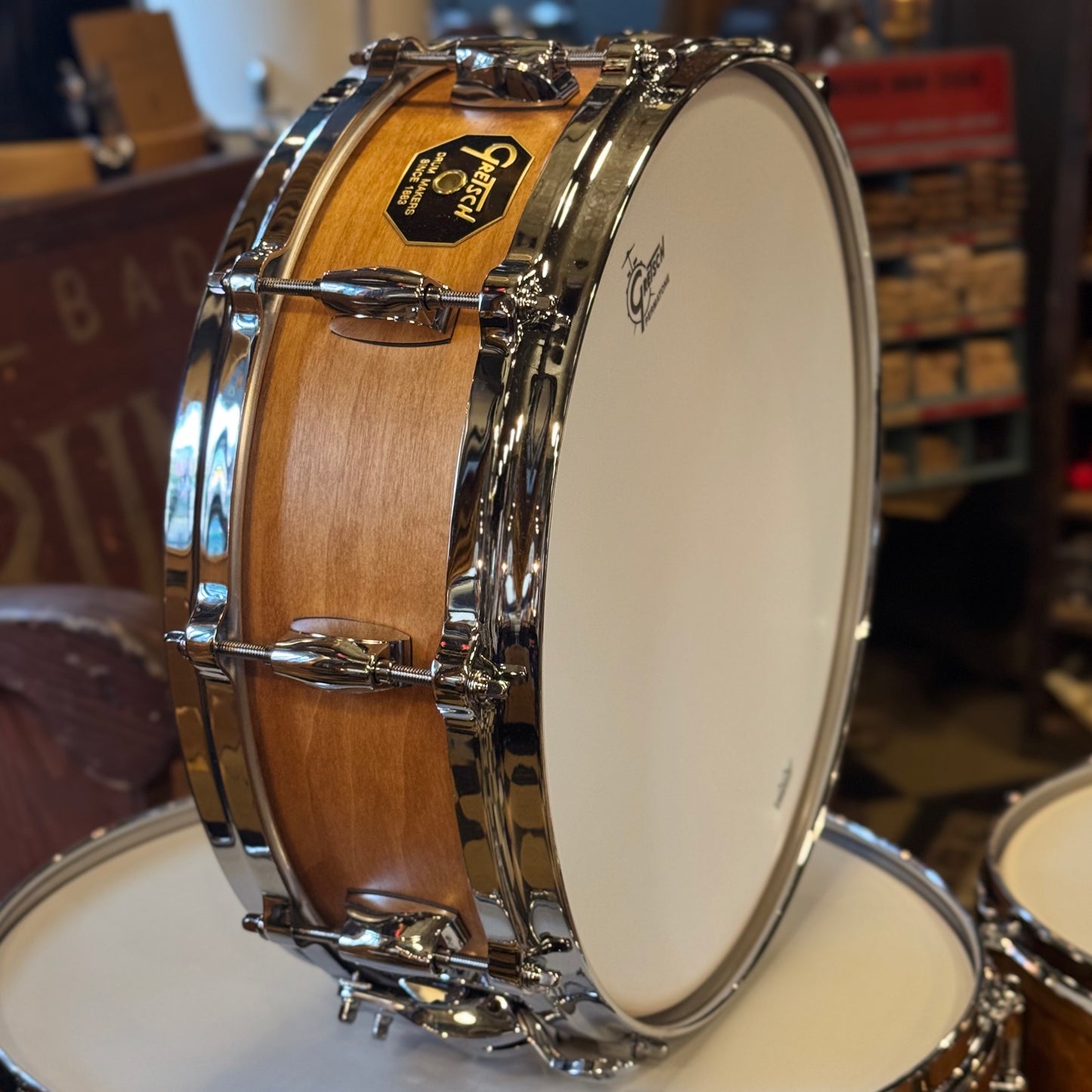 (Custom Order) Gretsch USA Custom in Satin Classic Maple w/ Stop Sign Badges