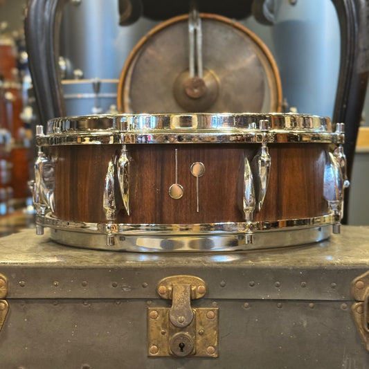 VINTAGE 1950's Sonor 5x14 Tear Drop Snare Drum in Rosewood Veneer
