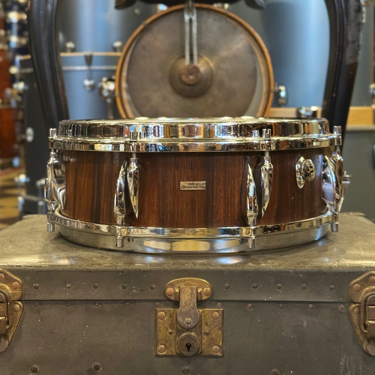 VINTAGE 1950's Sonor 5x14 Tear Drop Snare Drum in Rosewood Veneer
