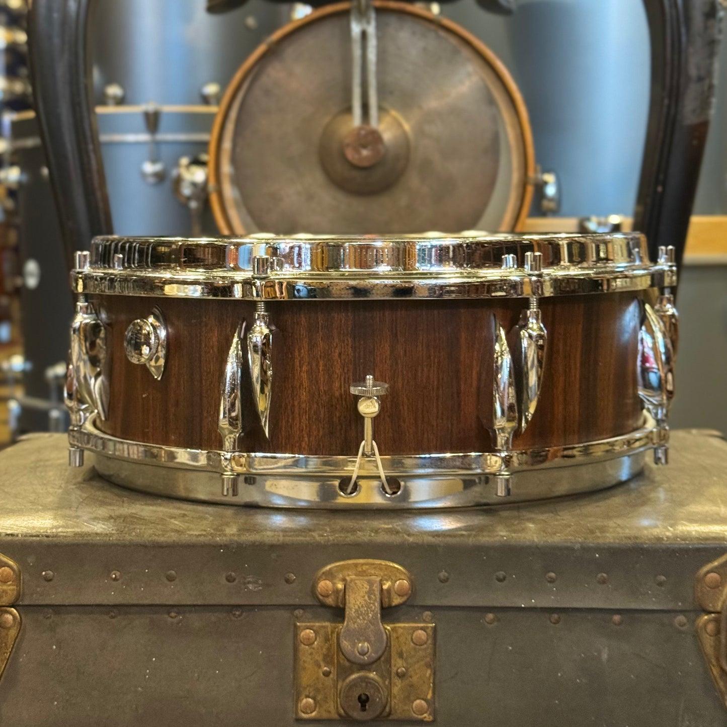 VINTAGE 1950's Sonor 5x14 Tear Drop Snare Drum in Rosewood Veneer