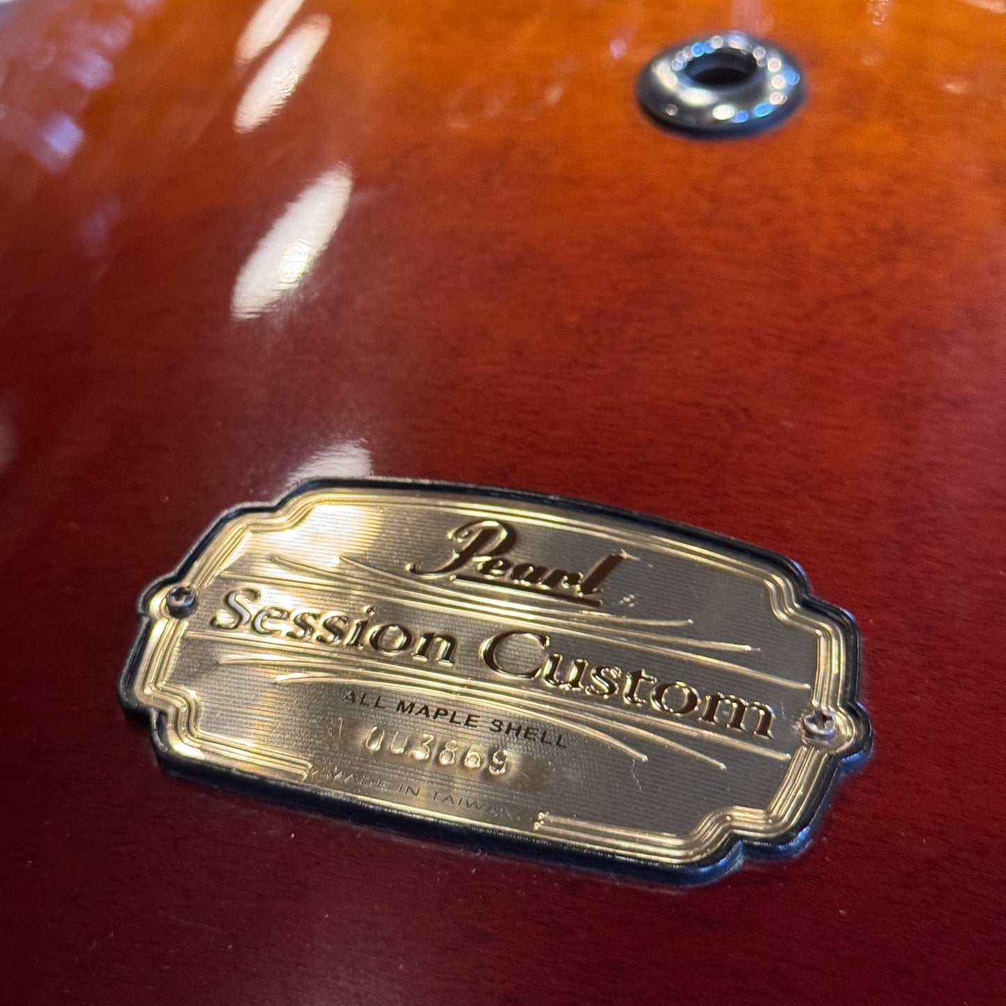 USED 2000's Pearl Session Custom Drumset in Two Tone Sunburst - 18x22, 8x10, 9x12, 11x14