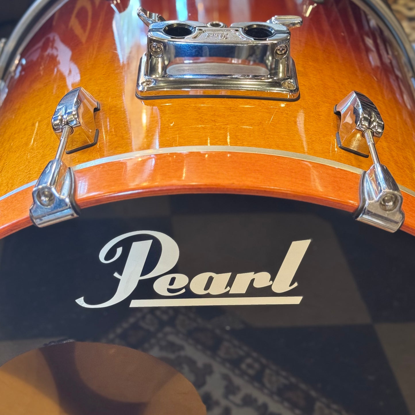 USED 2000's Pearl Session Custom Drumset in Two Tone Sunburst - 18x22, 8x10, 9x12, 11x14
