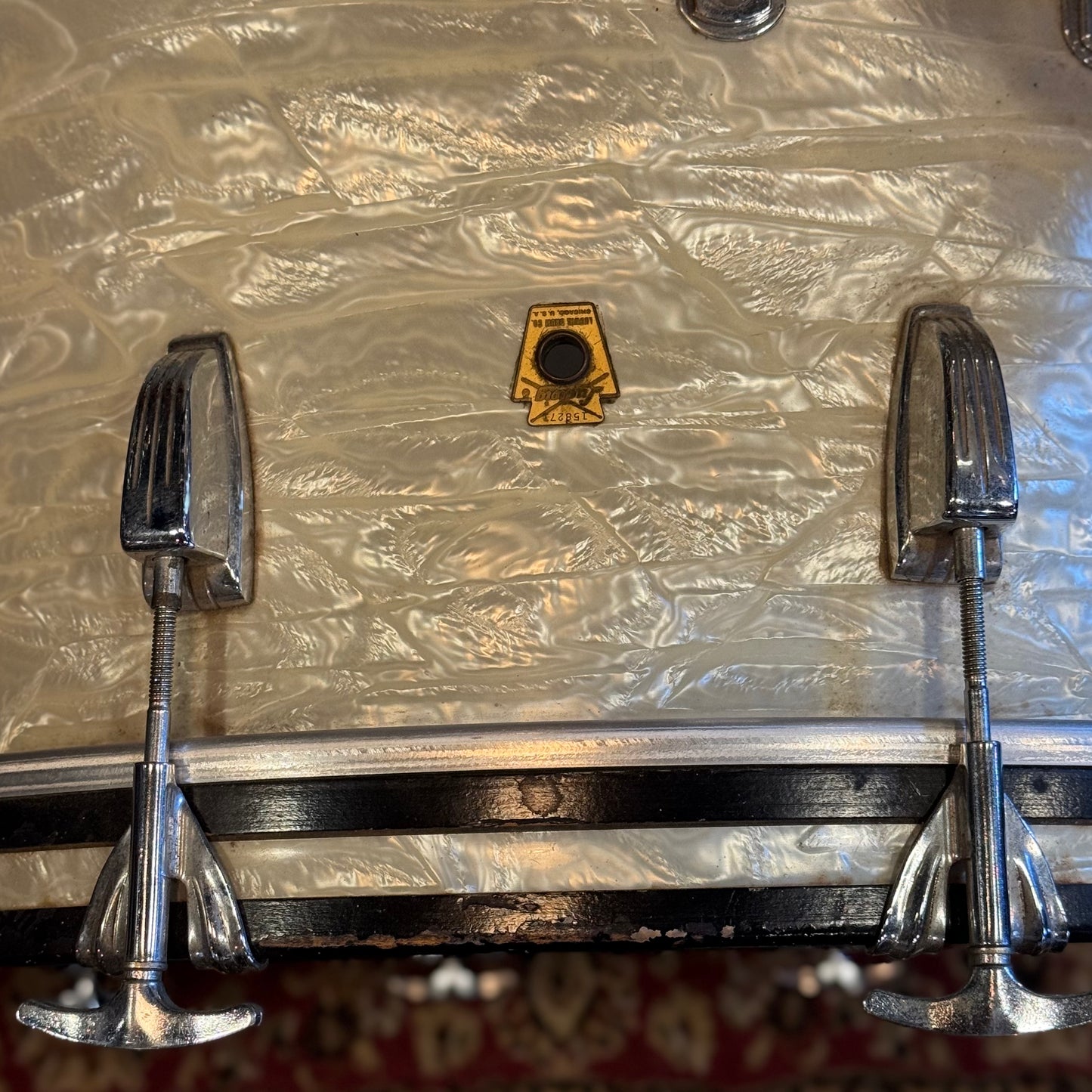 VINTAGE 1960's Ludwig Classic Outfit in White Marine Pearl - 14x22, 9x13, 16x16
