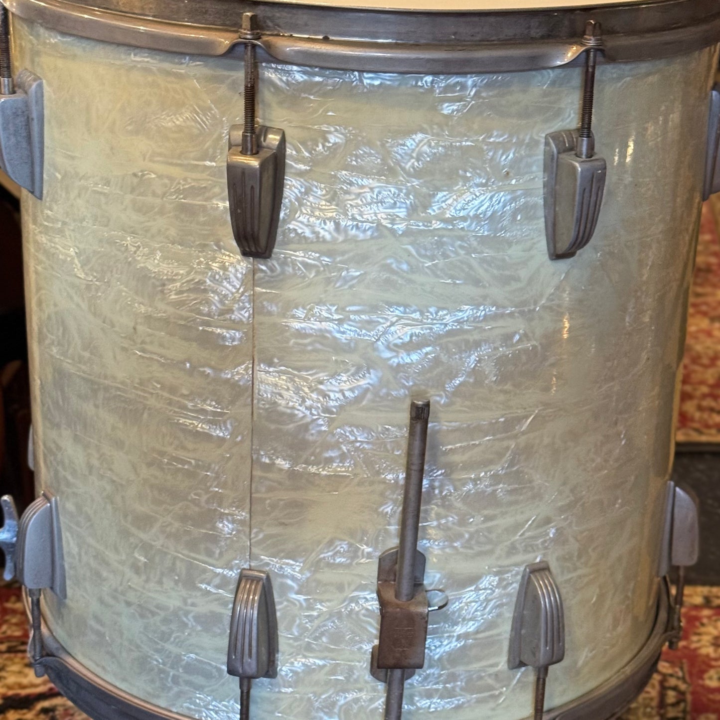 VINTAGE 1960's Ludwig Classic Outfit in White Marine Pearl - 14x22, 9x13, 16x16
