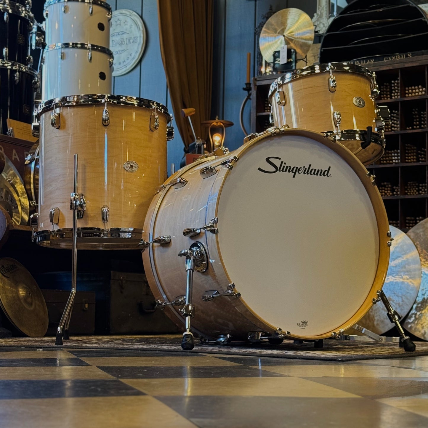 NEW Slingerland Studio King in Ventura Sand Lacquer - 14x22, 9x13, 16x16