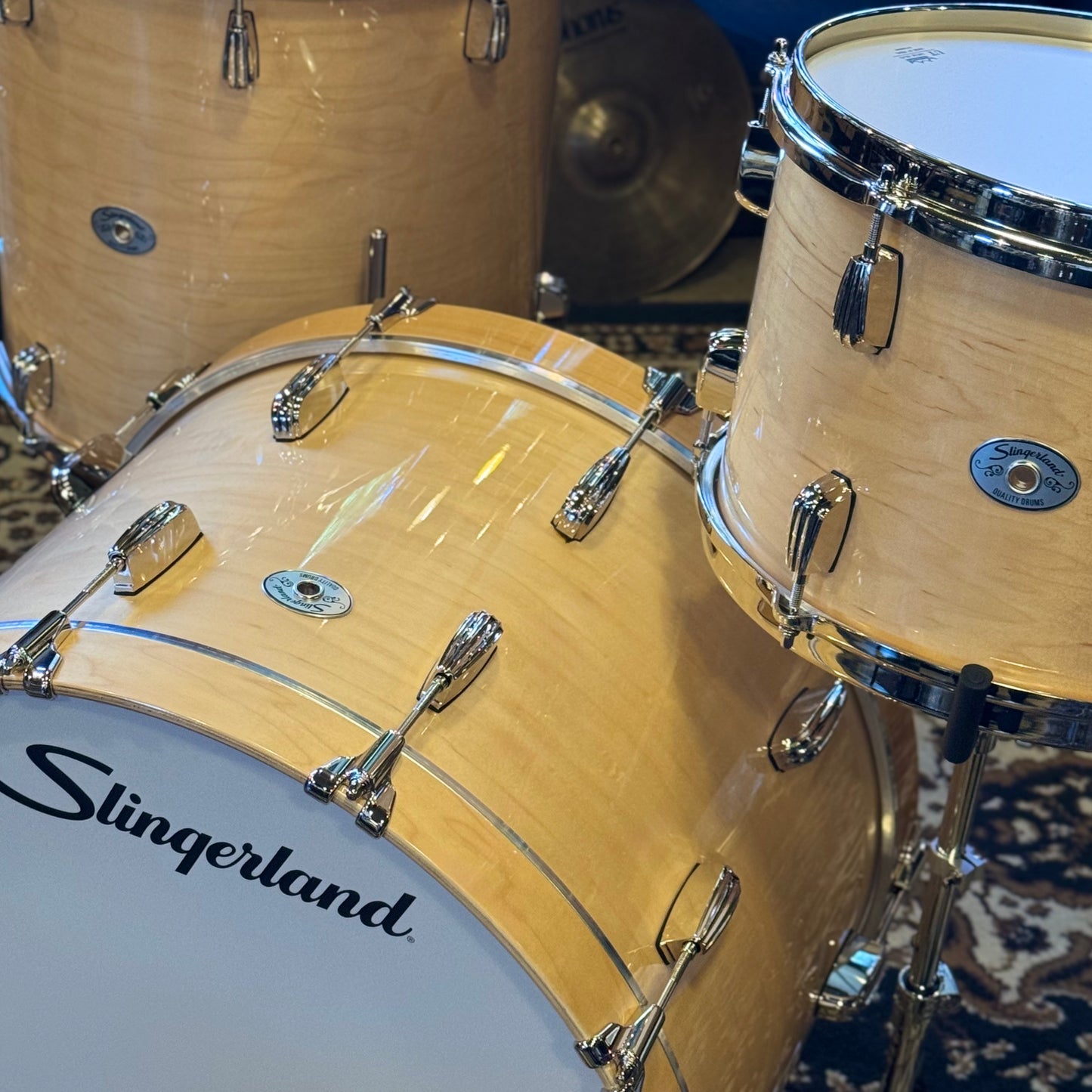 NEW Slingerland Studio King in Ventura Sand Lacquer - 14x22, 9x13, 16x16