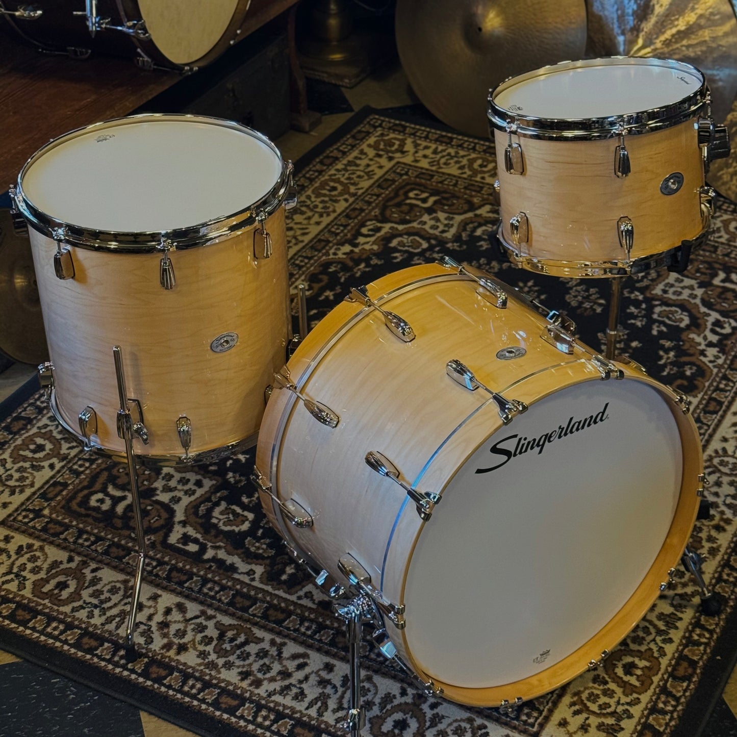 NEW Slingerland Studio King in Ventura Sand Lacquer - 14x22, 9x13, 16x16