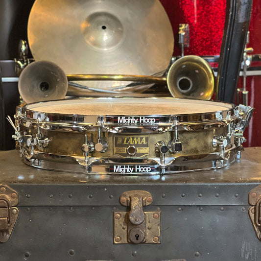 VINTAGE 1986-1989 Tama 3.25x14 PM323 Power Metal Brass Shell Snare Drum