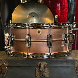 NEW Ludwig 6.5x14 Copper Phonic Snare Drum in Natural Patina