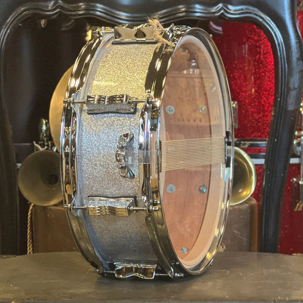 NEW Ludwig 5x14 Legacy Mahogany Snare Drum in Silver Sparkle