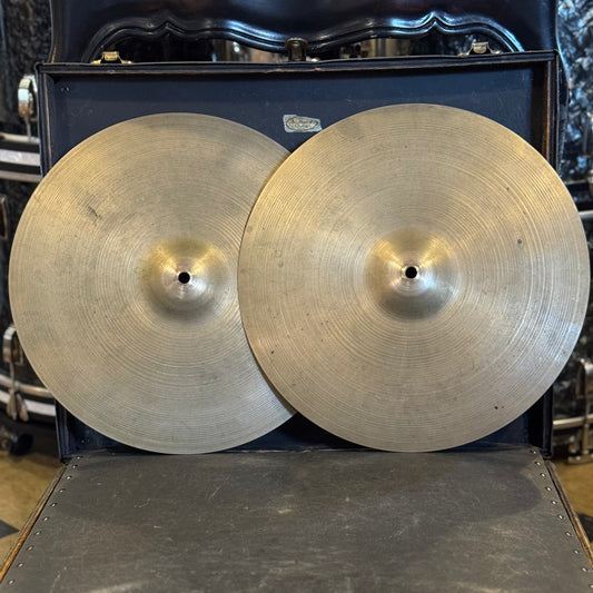 VINTAGE 1960's A. ZIldjian 15" Hi-Hats - 986/1029g