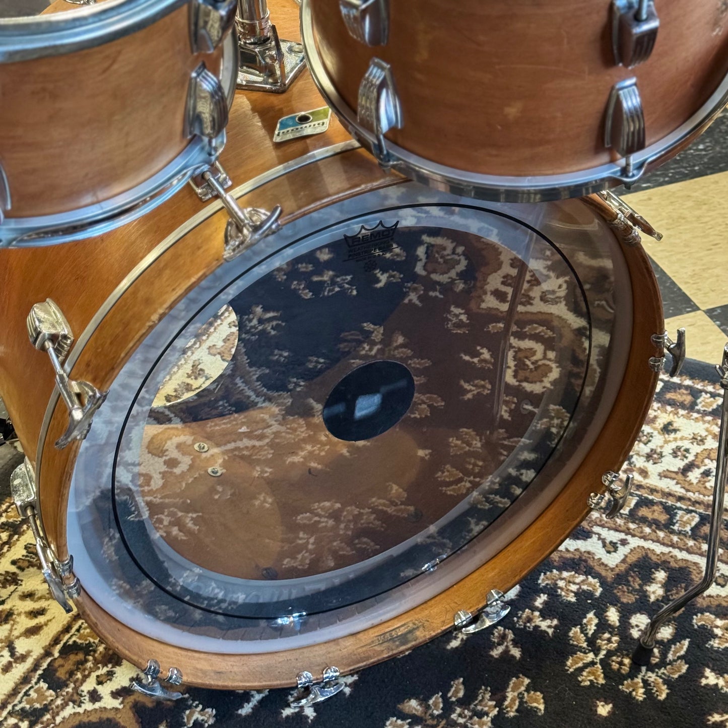 VINTAGE 1970's Ludwig Hollywood Outfit in Satin Natural - 14x22, 8x12, 9x13, 16x16