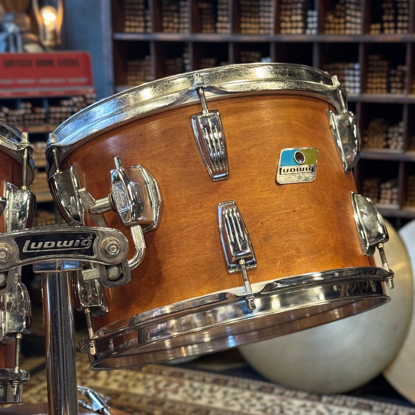 VINTAGE 1970's Ludwig Hollywood Outfit in Satin Natural - 14x22, 8x12, 9x13, 16x16
