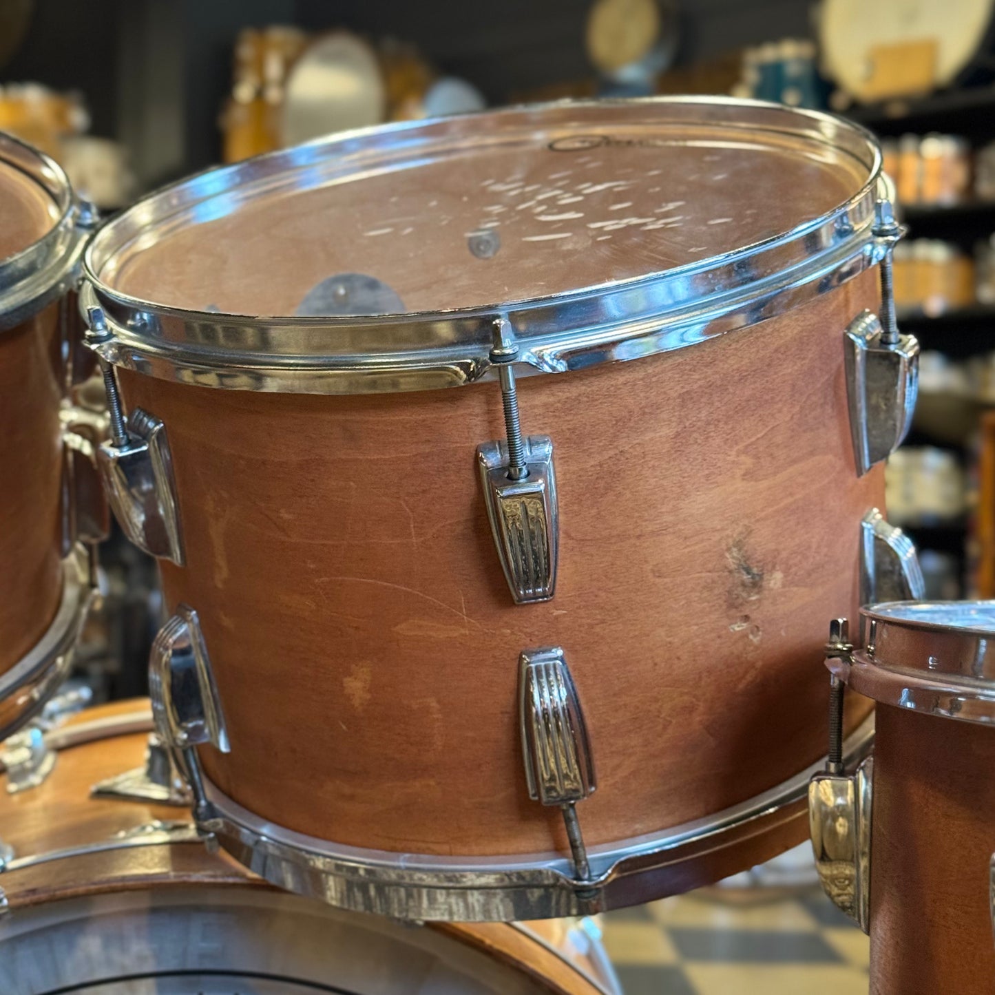 VINTAGE 1970's Ludwig Hollywood Outfit in Satin Natural - 14x22, 8x12, 9x13, 16x16