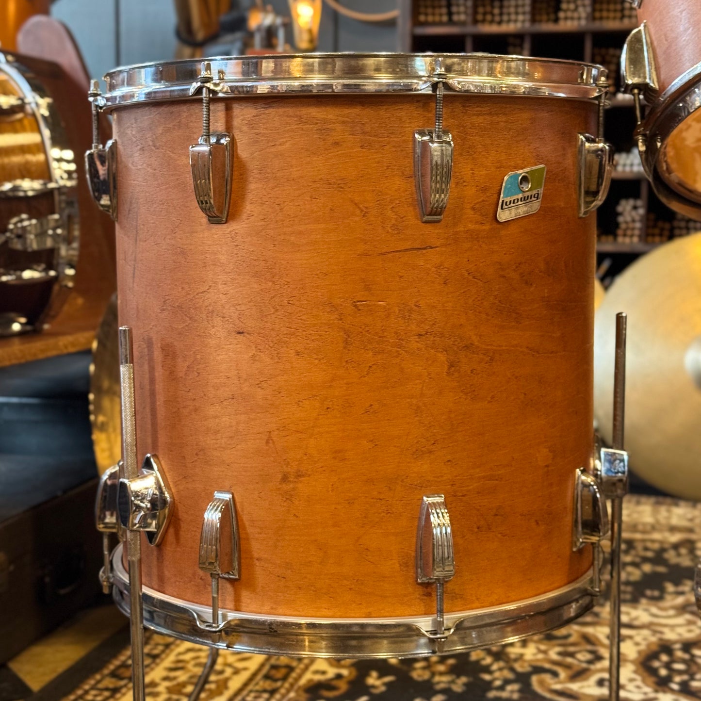 VINTAGE 1970's Ludwig Hollywood Outfit in Satin Natural - 14x22, 8x12, 9x13, 16x16