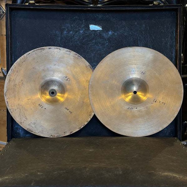 VINTAGE 1950's Zenjian 12" Paper-Thin Hi-Hat Cymbals - 350/352g