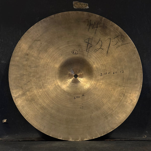 VINTAGE 1950's K. ZIldjian Istanbul 14" Old Stamp Single - 642g