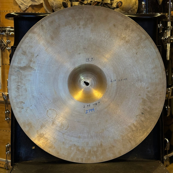 VINTAGE 1960's A. Zildjian 22" 60's Stamp Medium-Thin Ride Cymbal - 2794