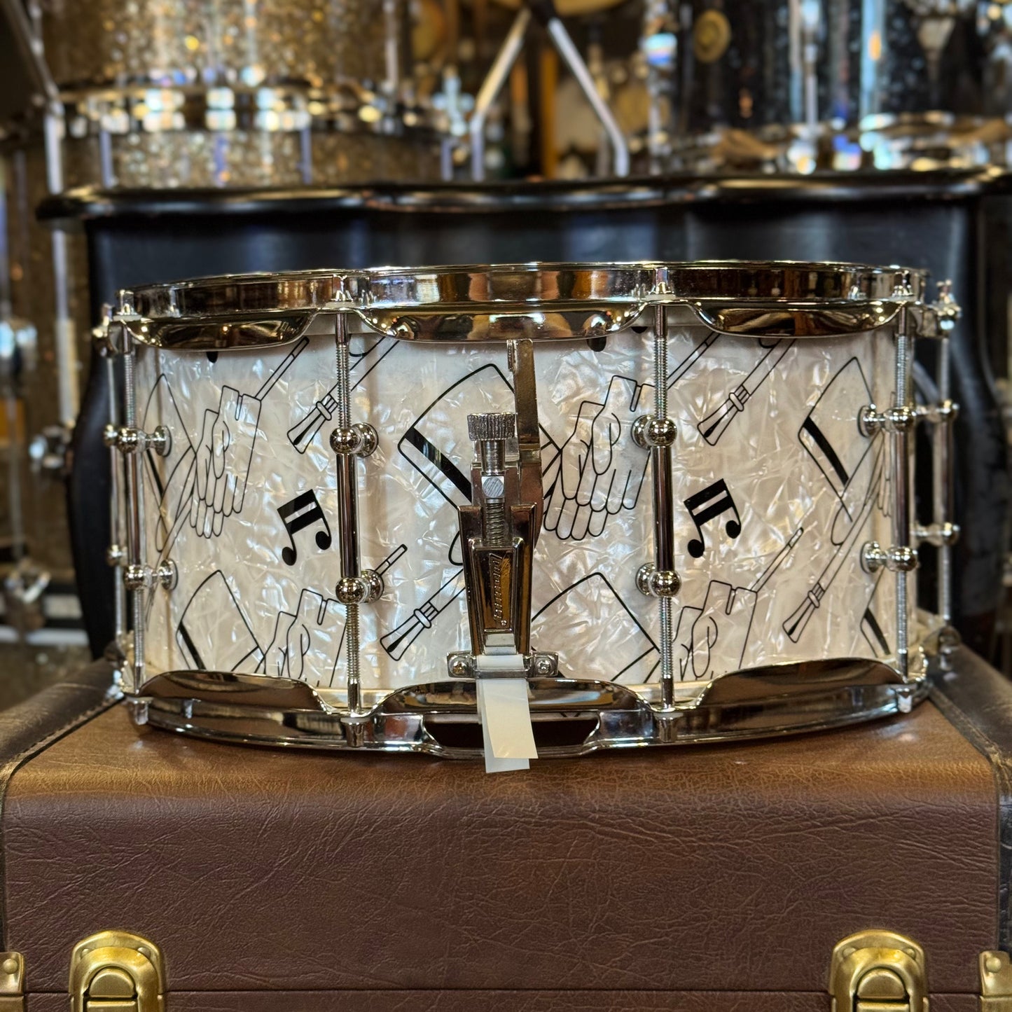 LIMITED EDITION 1999 Ludwig 90th Anniversary Top Hat & Cane 6.5x14 Snare Drum w/ Case