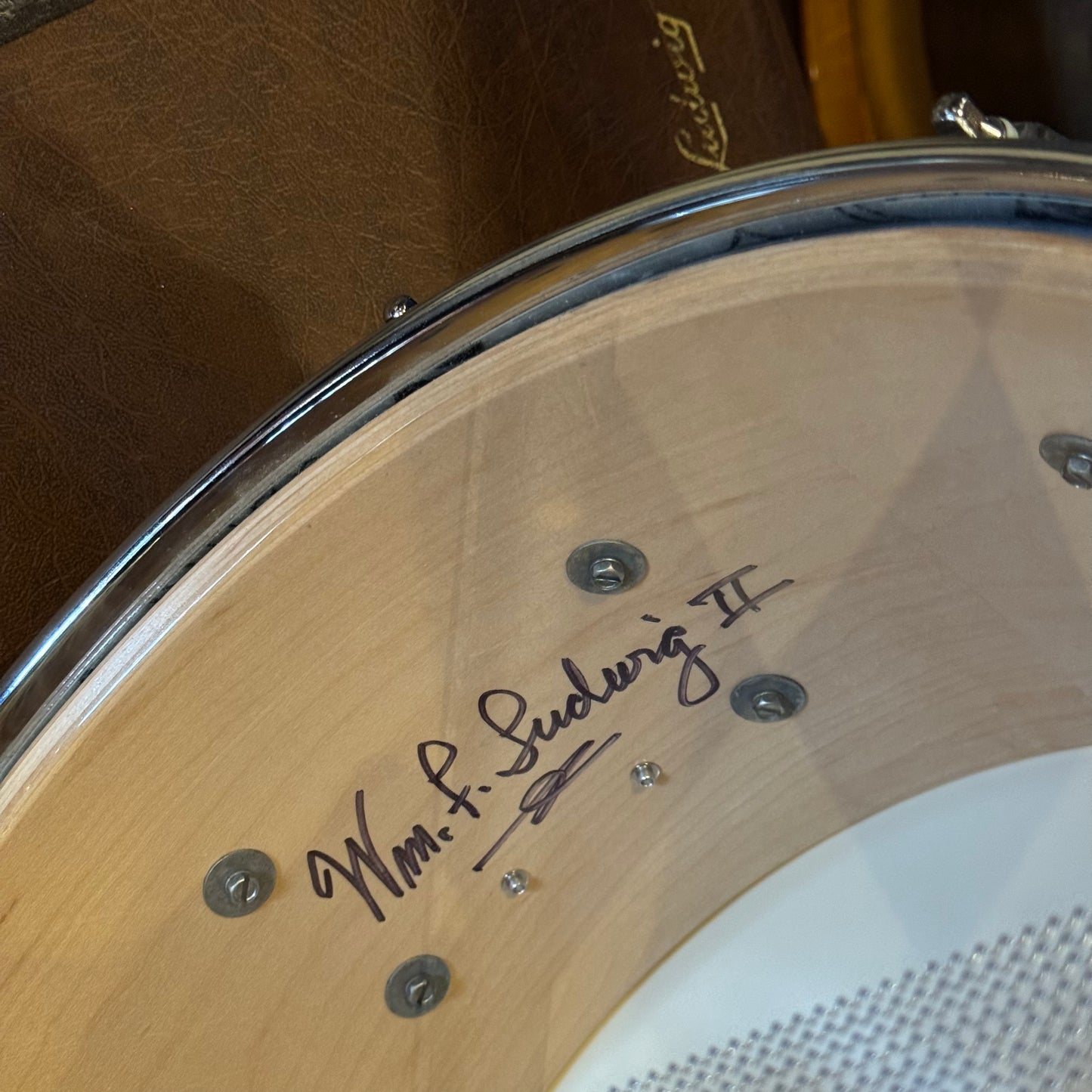 LIMITED EDITION 1999 Ludwig 90th Anniversary Top Hat & Cane 6.5x14 Snare Drum w/ Case