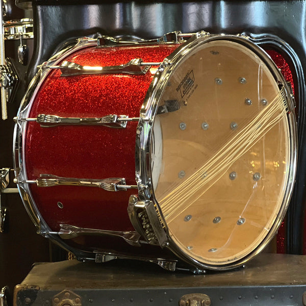 VINTAGE 1970's Ludwig 12x15 Challenger Marching Snare Drum in Red Sparkle