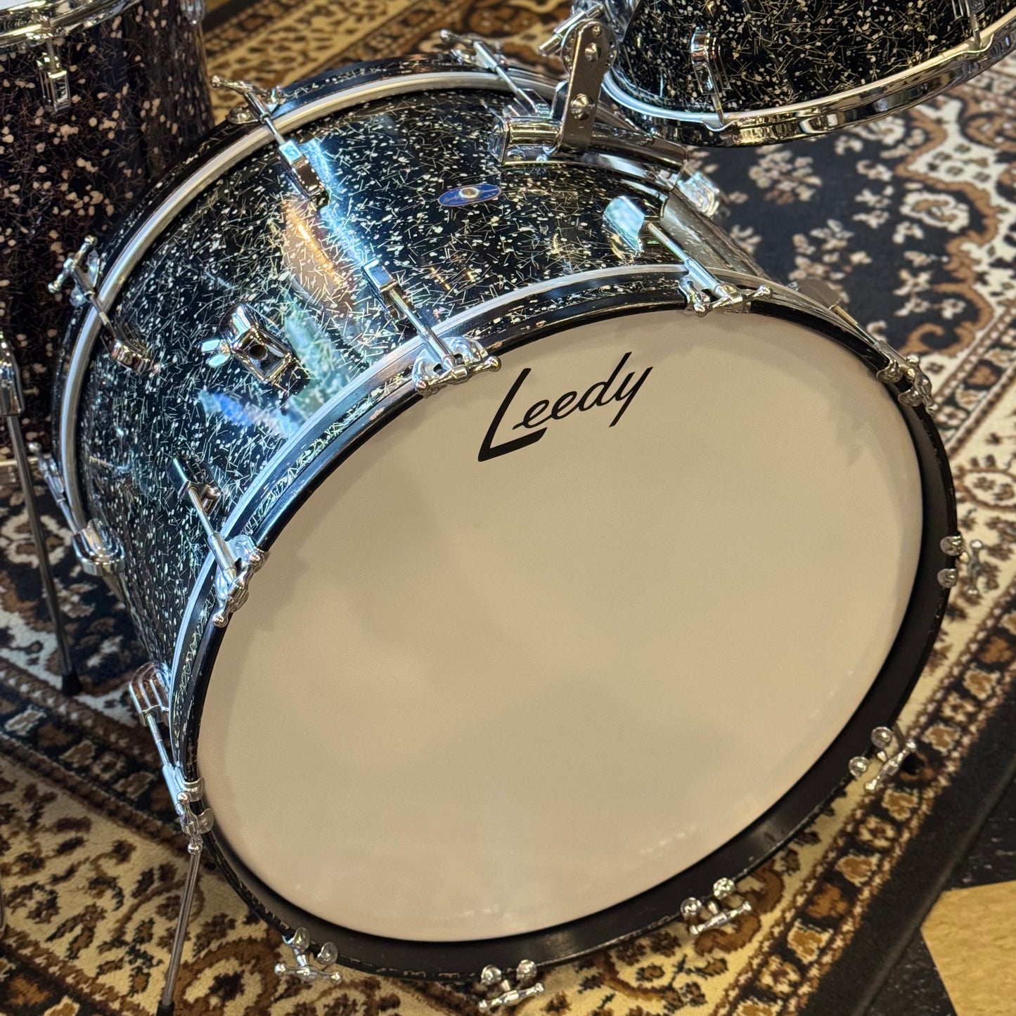 VINTAGE 1960's Leedy Shelly Manne Outfit in Capri Pearl - 14x22, 9x13, 16x16, 5.5x14